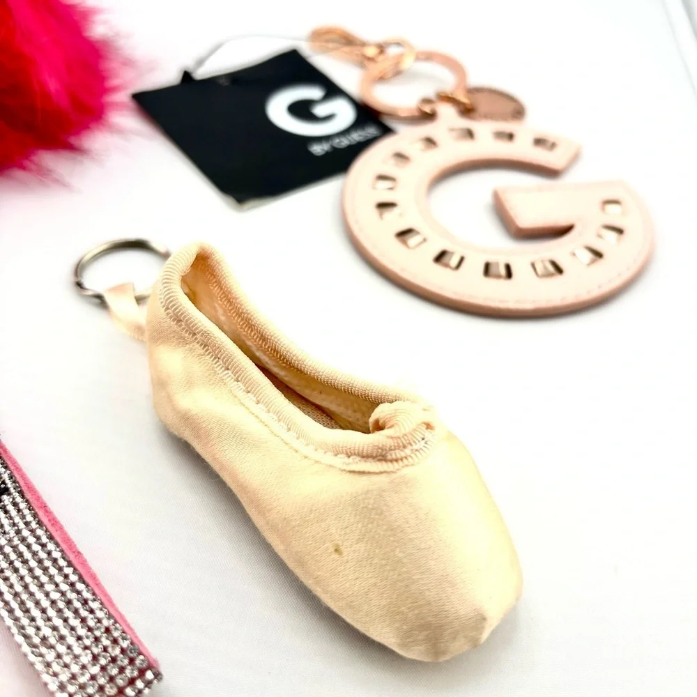 Girly & Glam Pink Keychain Bundle - Lot of 4 (NWT GUESS)